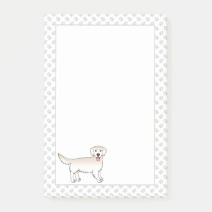 Post-it® Happy English Cream Golden Retriever Chien avec pa