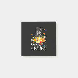 Post-it® happy fall yall schnauzer chien thanksgiving