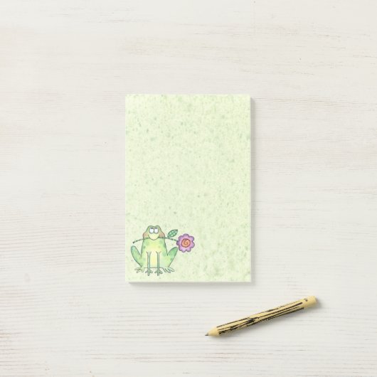 Post-it® Happy Frog (Sur un bureau)