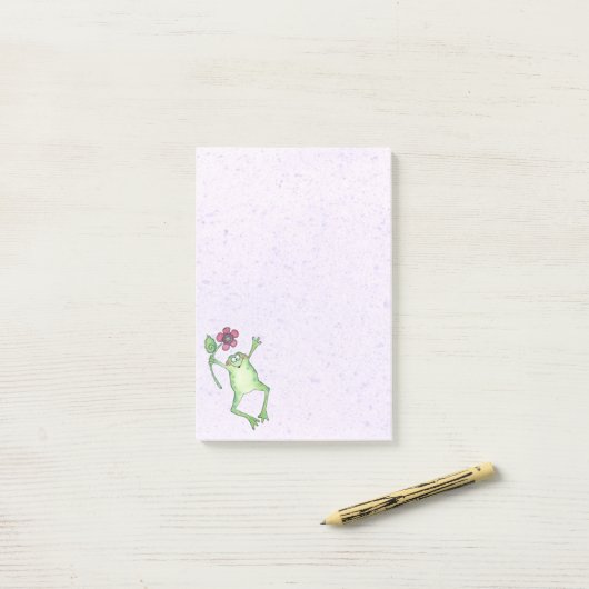 Post-it® Happy Frog (Sur un bureau)