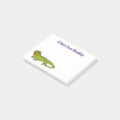 Post-it® Happy green iguana cartoon (Incliné)