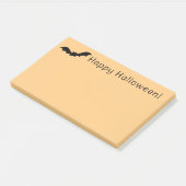 Post-it® Happy Halloween Black Flying Bat Orange Notes (Incliné)