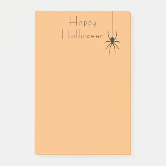 Post-it® Happy Halloween Black Spider Orange Post-It Notes (Devant)