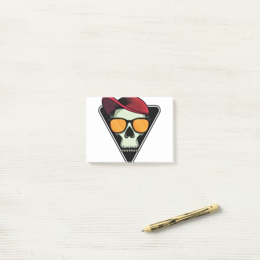 Post-it® Happy halloween skull (Sur un bureau)