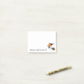 Post-it® Happy Halloween sorcière Citrouille Volant Broom - (Sur un bureau)