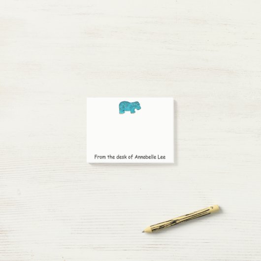 Post-it® Happy Hippo Egyptien Notes (Sur un bureau)