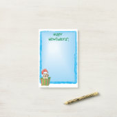 Post-it® Happy Howlidays Anglais Setter (Sur un bureau)