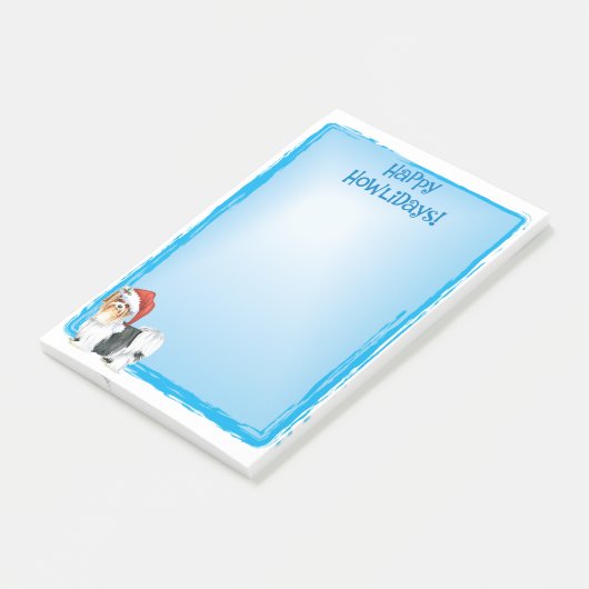 Post-it® Happy Howlidays Biewer Terrier Post-it Notes (Incliné)