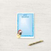 Post-it® Happy Howlidays Bullmastiff (Sur un bureau)