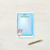 Post-it® Happy Howlidays Chihuahua (Sur un bureau)