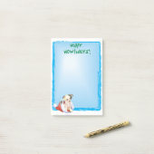 Post-it® Happy Howlidays Chinese Crested (Sur un bureau)