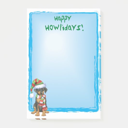 Post-it® Happy Howlidays Doberman (Devant)