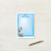 Post-it® Happy Howlidays Mastino Post-it Notes (Sur un bureau)