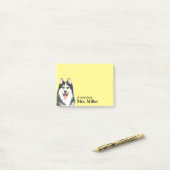 Post-it® Happy Husky Notes personnalisées (Sur un bureau)