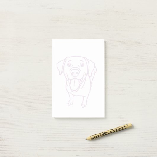 Post-it® Happy labrador dog (Sur un bureau)