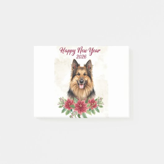 Post-it® Happy New Year 2026 Dog Kids Poster (Devant)