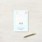Post-it® Happy Notes Blue : Kawaii Sticky Post It-Notes (Sur un bureau)
