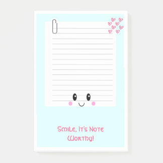 Post-it® Happy Notes Blue : Kawaii Sticky Post It-Notes