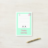 Post-it® Happy Notes Green : Kawaii Post -It Notes (Sur un bureau)