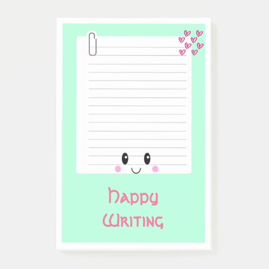 Post-it® Happy Notes Green : Kawaii Post -It Notes (Devant)
