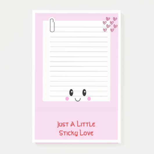 Post-it® Happy Notes Rose : Kawaii Sticky Notes (Devant)