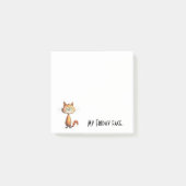 Post-it® Happy Orange Cartoon Cat My Friday Face (Devant)