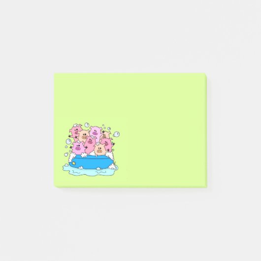 Post-it® Happy Pigs Sticky Notes (Devant)