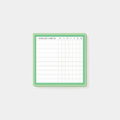 Post-it® Happy Stripe Collection Habit Tracker en vert (Devant)