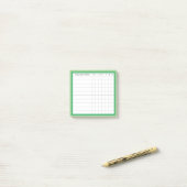 Post-it® Happy Stripe Collection Habit Tracker en vert (Sur un bureau)