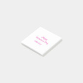 Post-it® Happy Valentine's day pink text name message (Incliné)