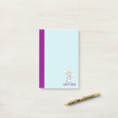 Post-it® Happy Vibes Typographie mignonne souriant Unicorn (Sur un bureau)