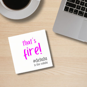 Post-it® Hashtag #Delulu est le Solulu Blanc Noir