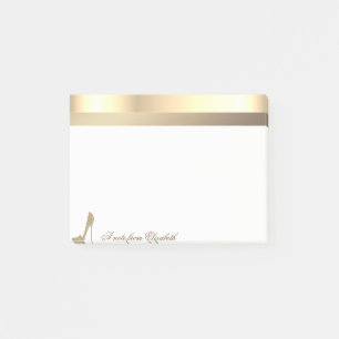 Post-it® Hauts Talons Modernes Pailletés Or - Personnalisés