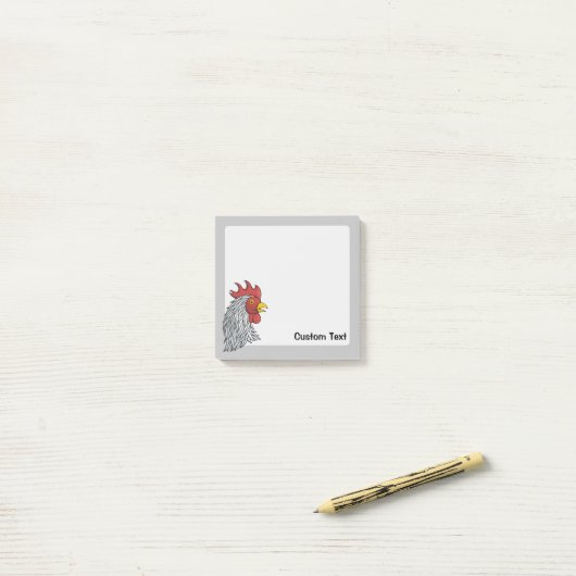 Post-it® Head de Gray Rooster (Sur un bureau)