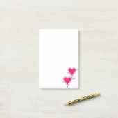Post-it® Heart & Arrow-Raspberry (Sur un bureau)