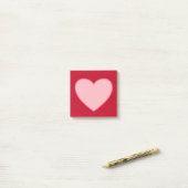 Post-it® Heart Post It Notes Bloc-notes (Sur un bureau)
