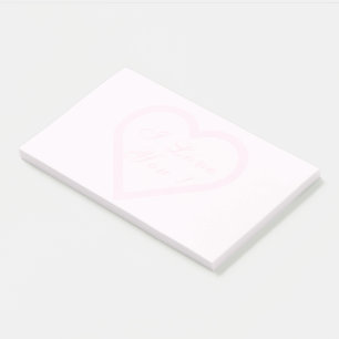 Post-it® Heart Post it Notes - I Love You - Custom Text