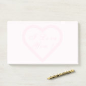 Post-it® Heart Post it Notes - I Love You - Custom Text (Sur un bureau)
