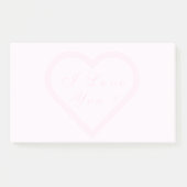 Post-it® Heart Post it Notes - I Love You - Custom Text (Devant)