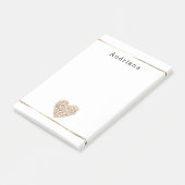 Post-it® Heart Shape Sea Shells Ocean Beach Personalized  (Incliné)