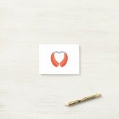 Post-it® Heart Shaped Hearing Aid (Sur un bureau)