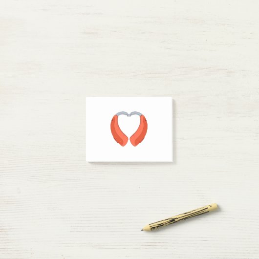 Post-it® Heart Shaped Hearing Aid (Sur un bureau)