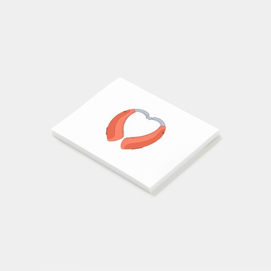 Post-it® Heart Shaped Hearing Aid (Incliné)