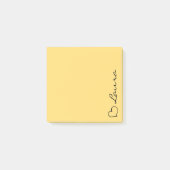 Post-it® Heart Your Name Script Custom Gift Sticky Notes (Devant)