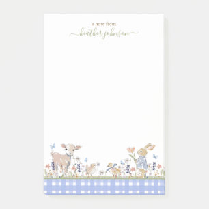 Post-it® Hearthlight Notes Printemps Douce Gingham de Prair