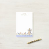 Post-it® Hearthlight Notes Printemps Doux Gingham de Prairi (Sur un bureau)