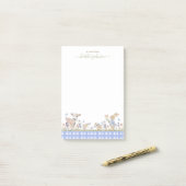 Post-it® Hearthlight Notes Spring Soft Meadow Gingham (Sur un bureau)