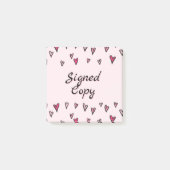 Post-it® Hearts Signed Copy Post It Notes for Authors (Devant)