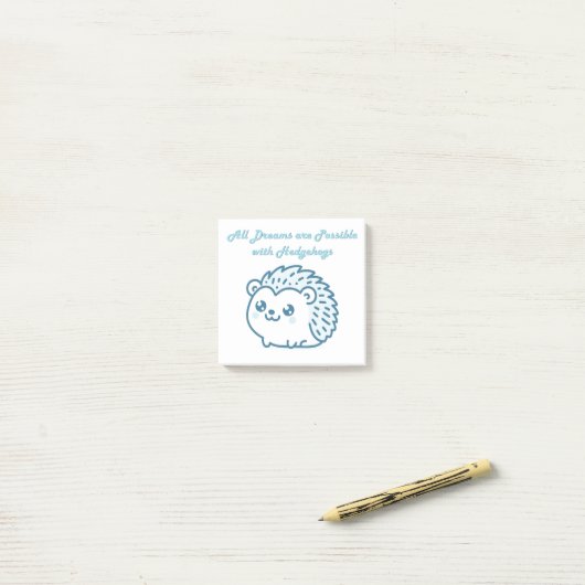 Post-it® Hedgehog dream post it (Sur un bureau)