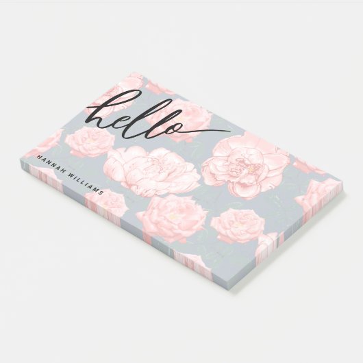 Post-it® HELLO Ajouter vos notes de nom (Incliné)